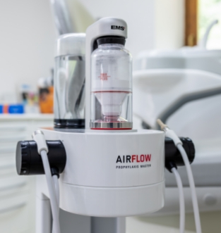 EMS Airflow Guided Biofilm Therapy, EMS airflow device, The Smile Collective
